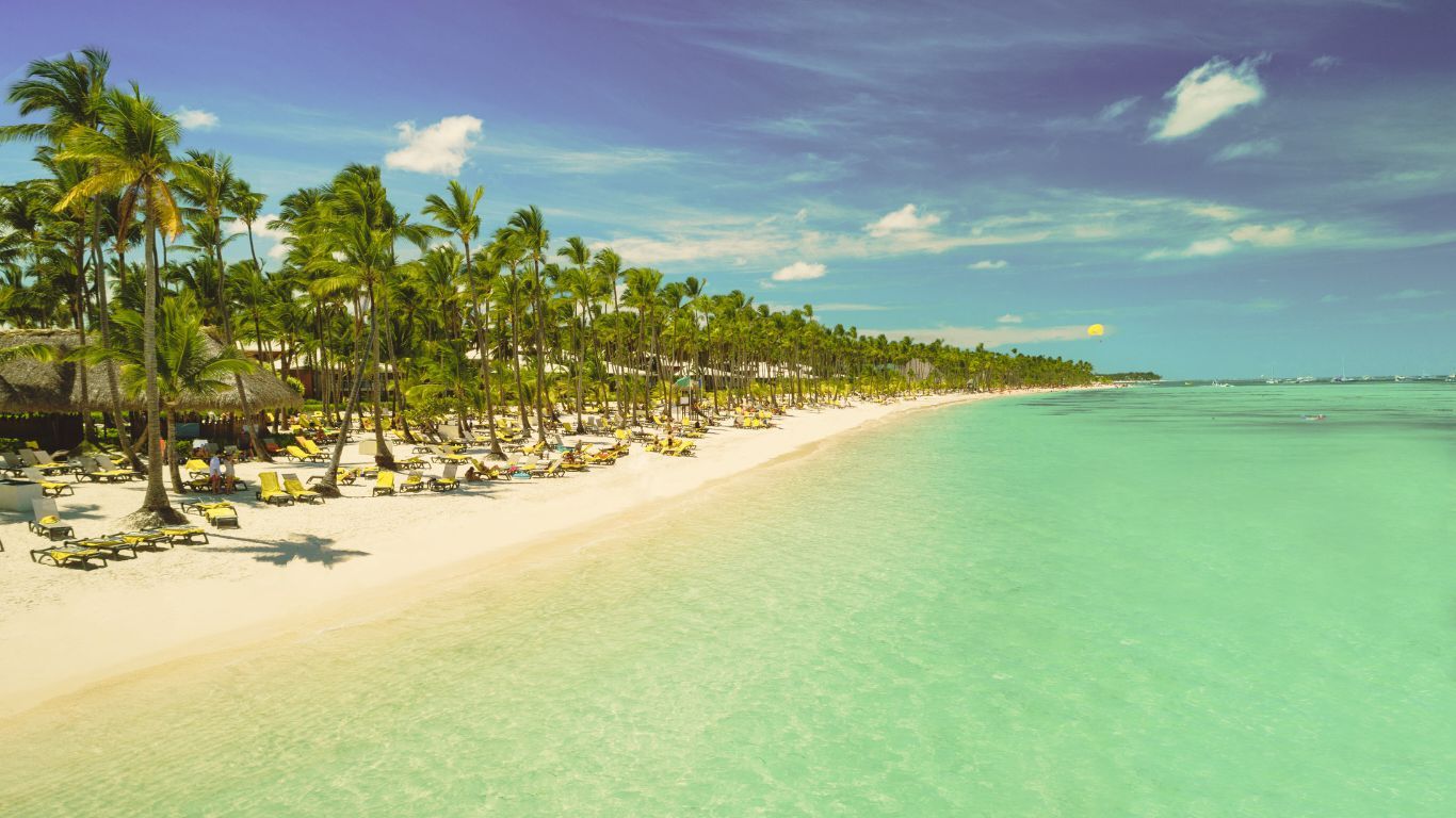 View of a beach in Punta Cana.